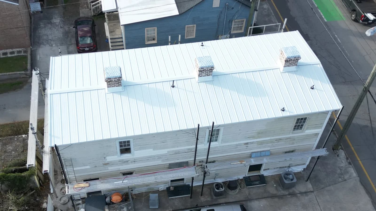 Historic District Metal Roof — Aspen White